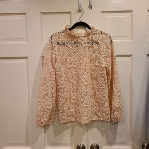 Laura Ashley Cream Lace Blouse